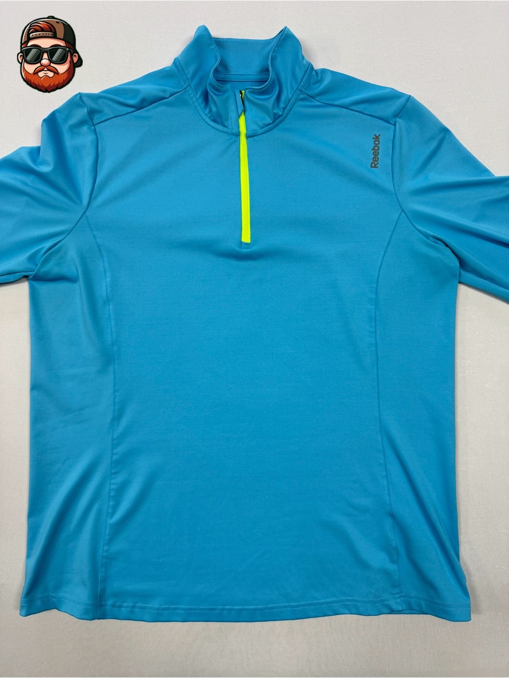 Reebok Women’s XL Light Blue Longsleeve 1/4 Zip Pullover Athletic Top